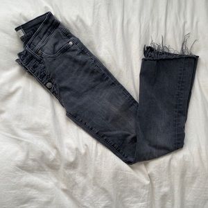 Madewell Cali Demi-Boot Exposed Button Fly Jean, Gray wash